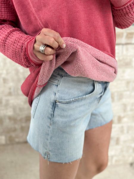 Vintage Waffle Pullover