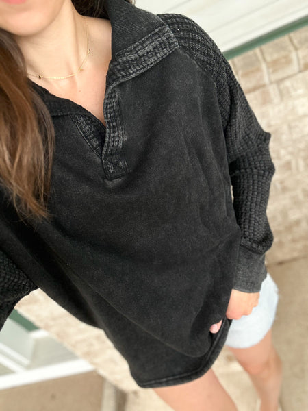 Vintage Waffle Pullover