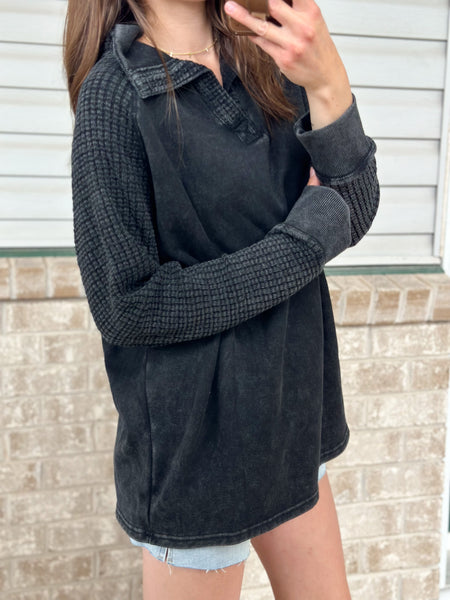 Vintage Waffle Pullover