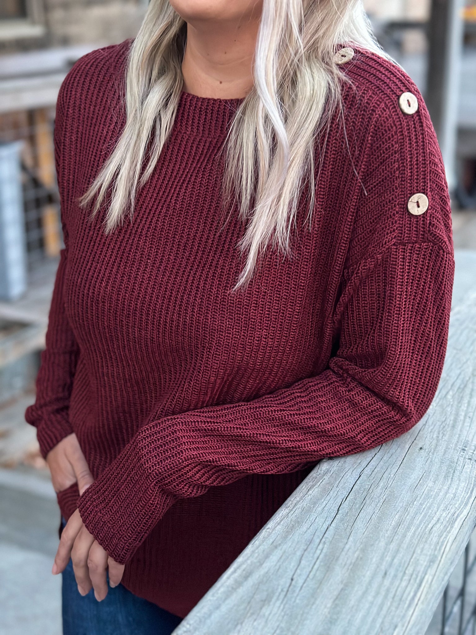 Bea Button Sweater