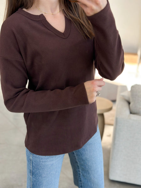 Uneck Notch Neck Pullover