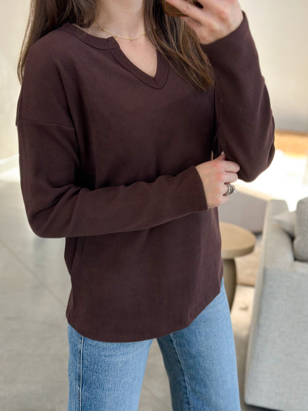 Uneck Notch Neck Pullover