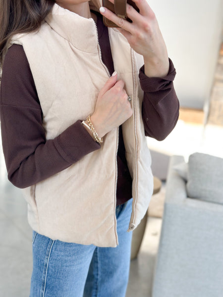 Chance Reversible Vest [oatmeal]