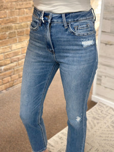 Softest Slight Distress High Rise Straight