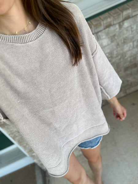 Drake 3/4 length Sleeve Sweater