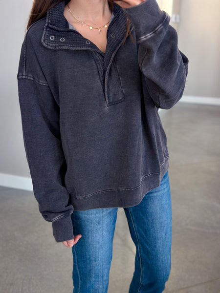 Vintage Waffle Accent Pullover