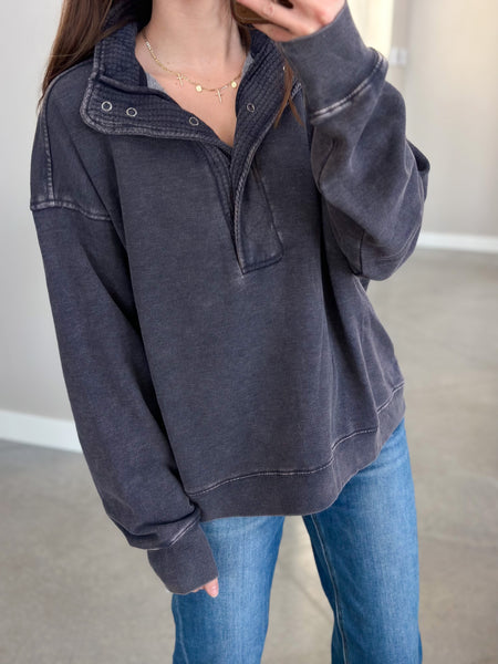 Vintage Waffle Accent Pullover