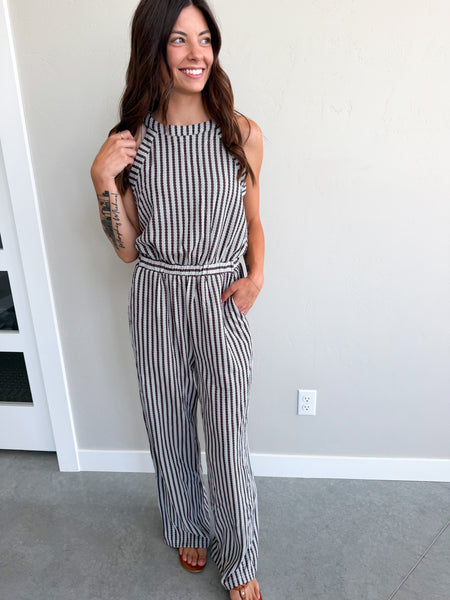 Peter Stripe Jumpsuit