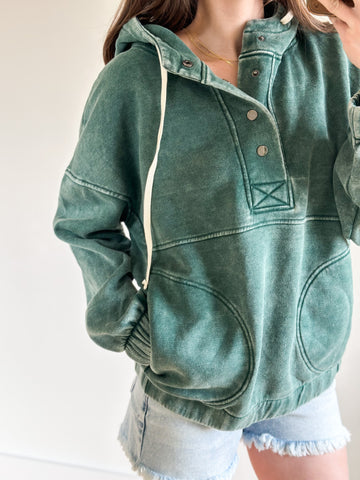 Comfort Button Hoodie