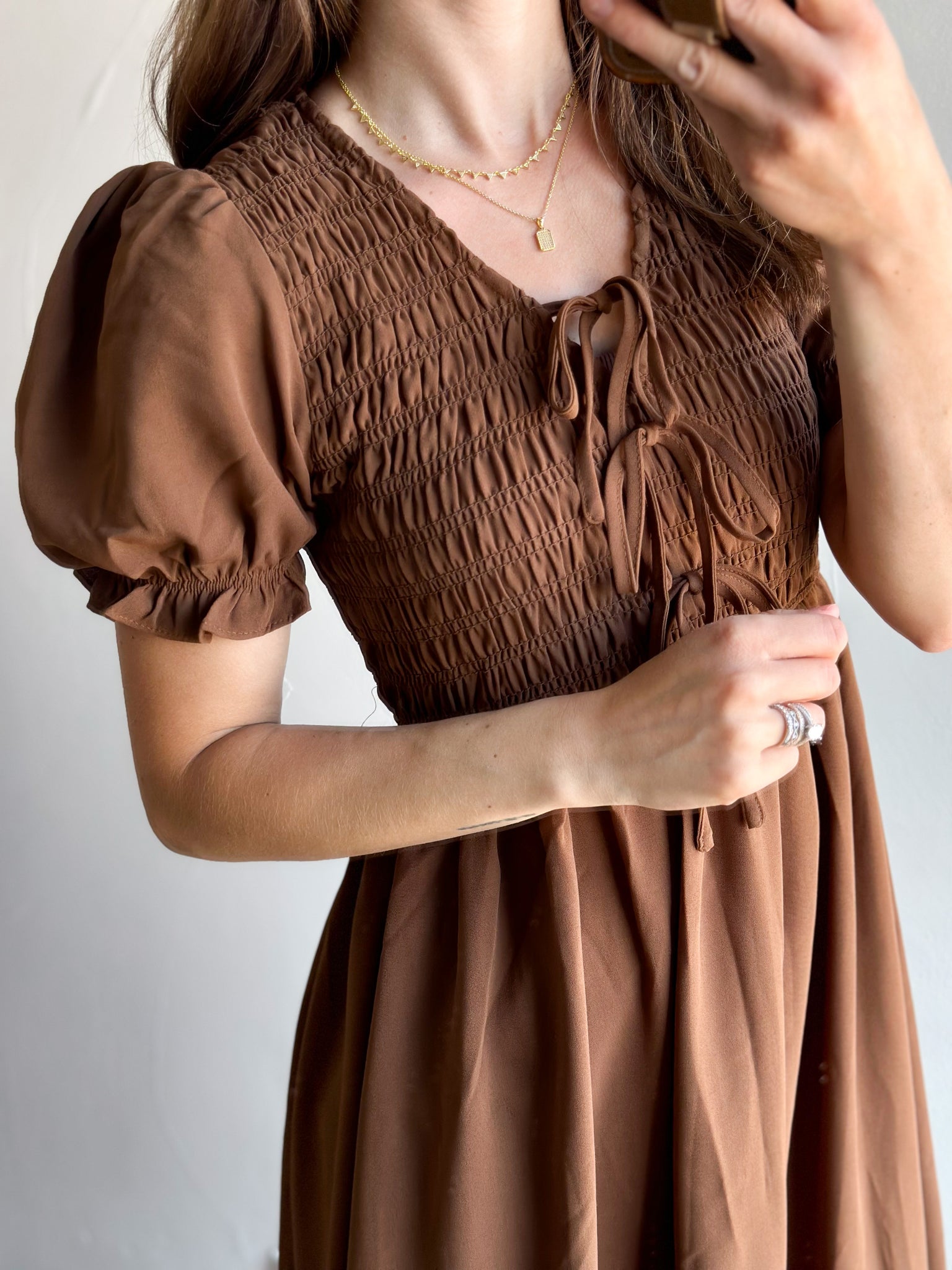 Canyon Midi Dress [camel]