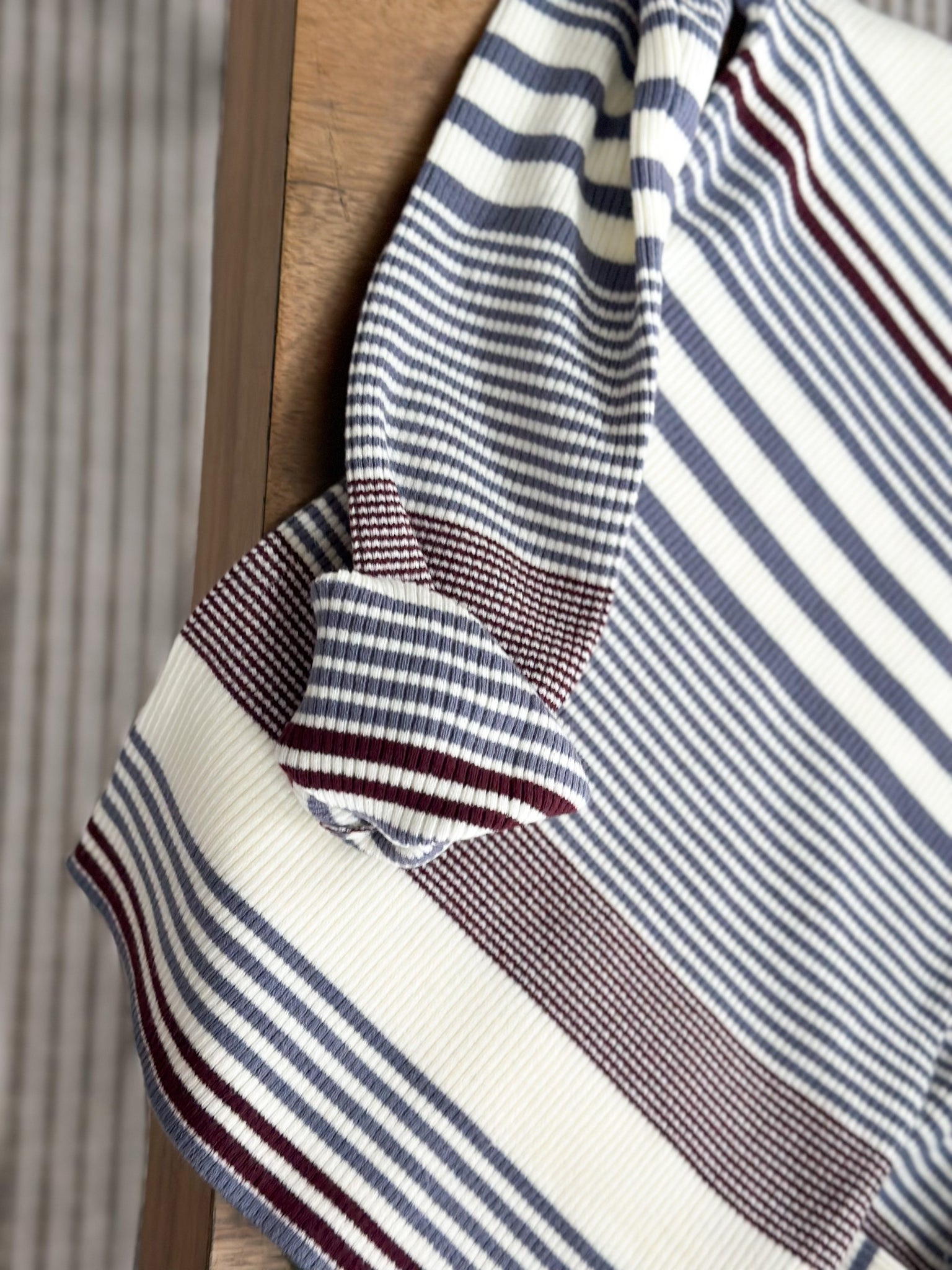 Hazey Stripe Mock Neck Knit