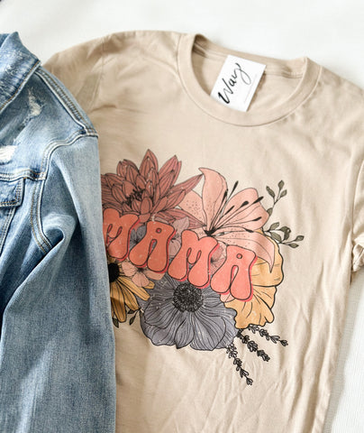 Mama Floral Graphic T-shirt