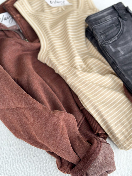 Favorite Acid Wash 1/4 Zip [shorts friendly!]