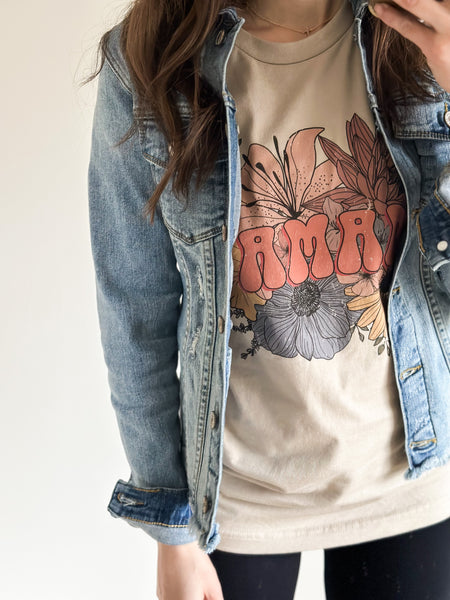 Mama Floral Graphic T-shirt