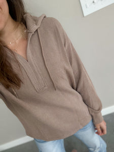 Ava Ribbed Hoodie Pullover