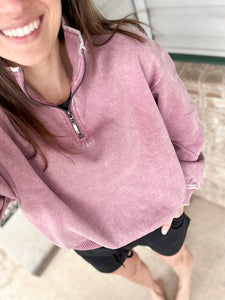 Favorite Acid Wash 1/4 Zip [shorts friendly!]
