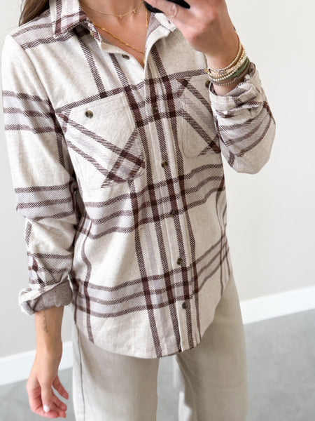 Maple Soft Button Down [oatmeal mix]