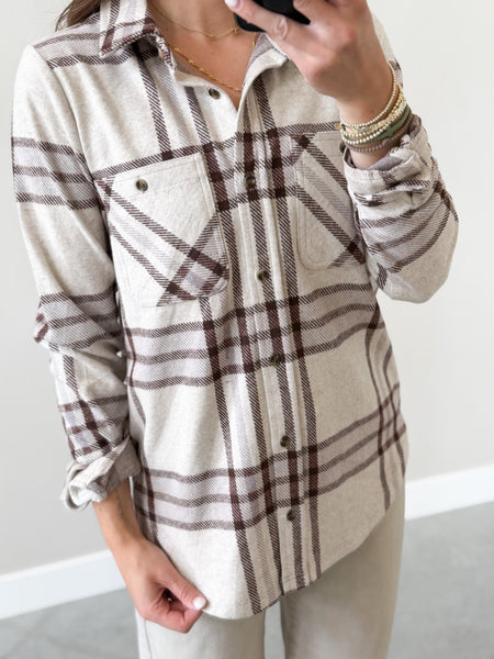 Maple Soft Button Down [oatmeal mix]