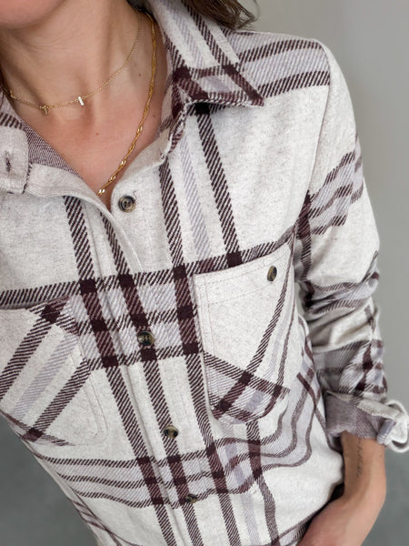 Maple Soft Button Down [oatmeal mix]