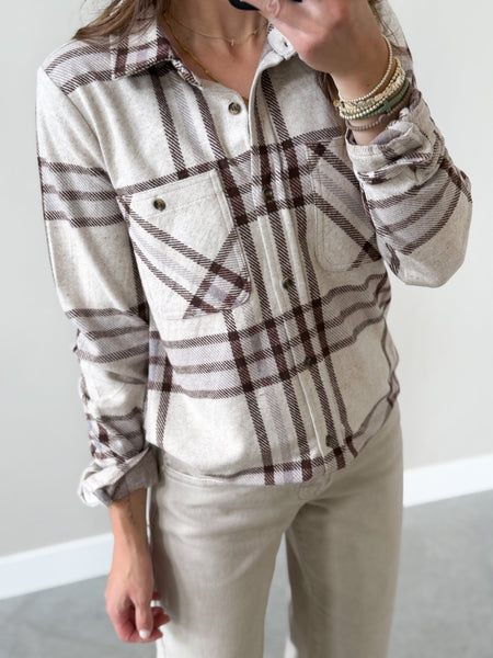 Maple Soft Button Down [oatmeal mix]