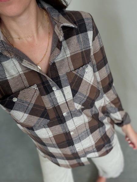Maple Soft Button Down [mocha mix]