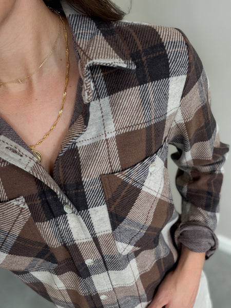 Maple Soft Button Down [mocha mix]