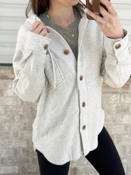 Chilly Day Fleece Lined Light Shacket [PRE-ORDER 1-2 weeks]