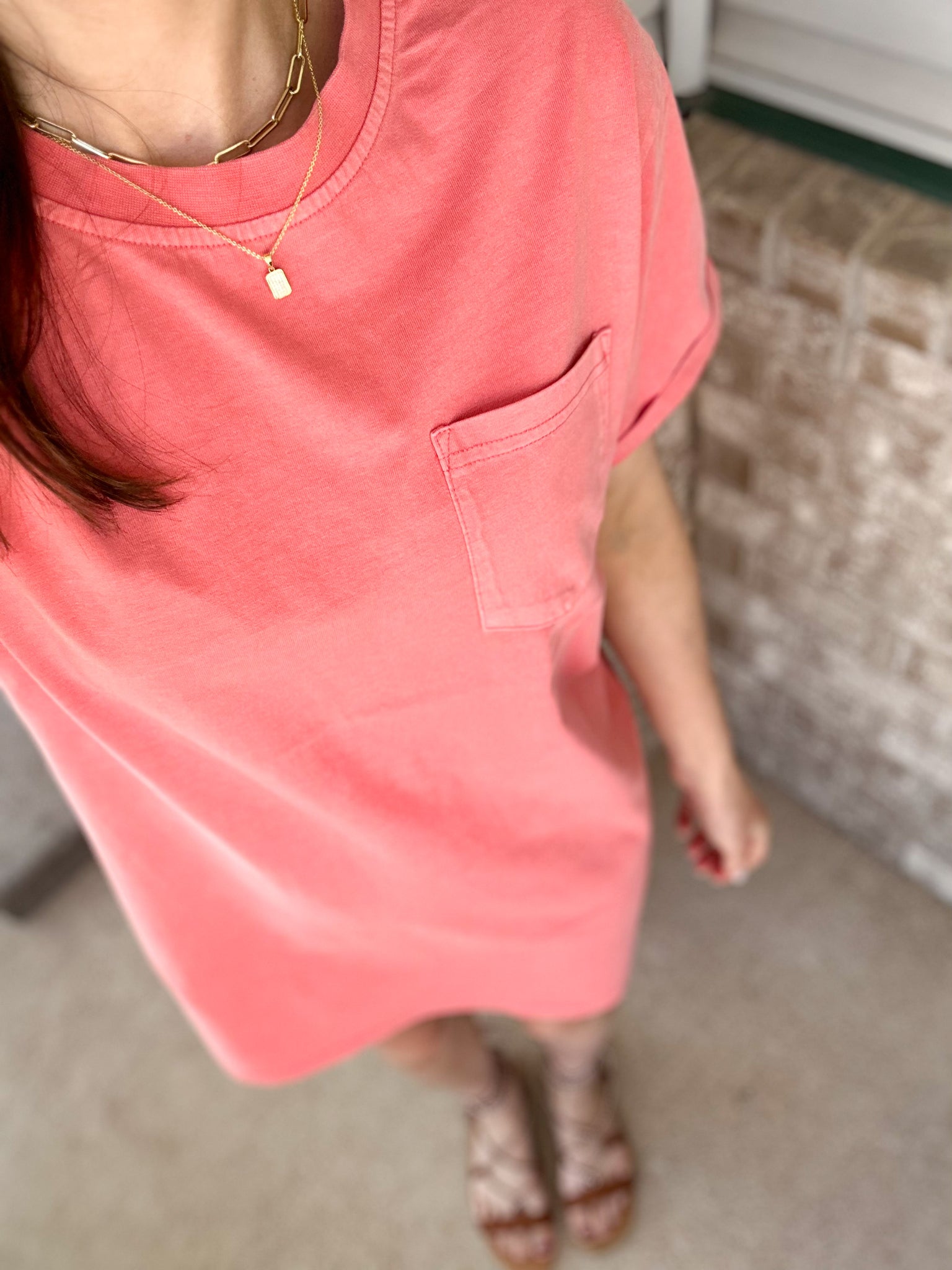 Vintage Summer Acid Wash Pink Tshirt Dress [PRE-ORDER 1-2 weeks]