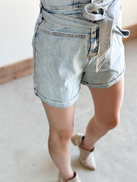 Pioneer STRETCHY Denim Romper [comes with lace accent tank]