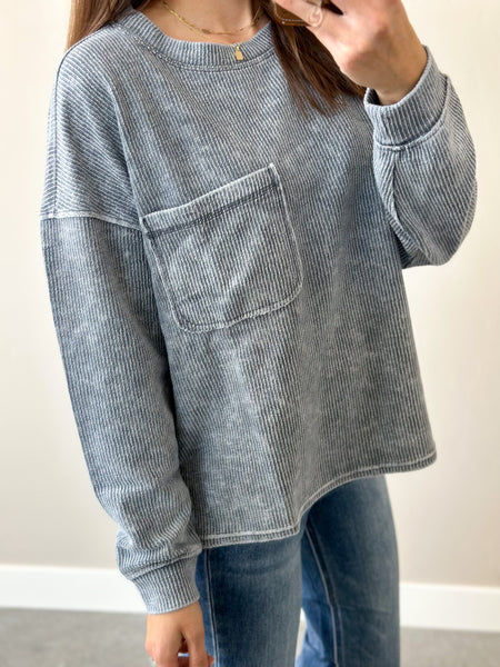 Denly Butter Ribbed Crew