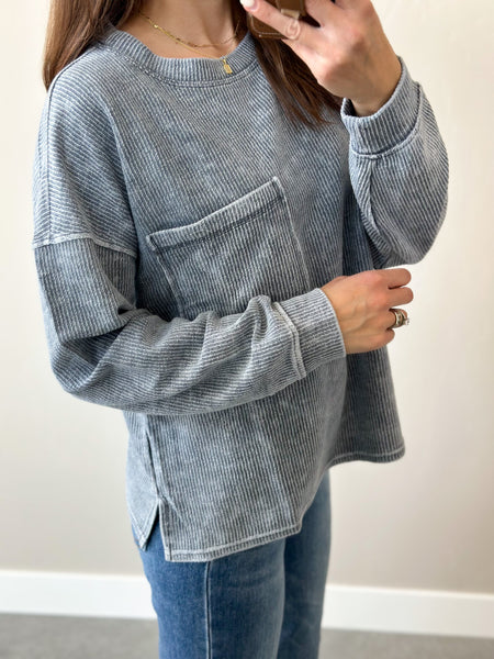 Denly Butter Ribbed Crew