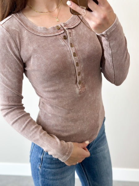 Ashy Acid Wash Henley