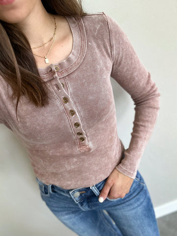 Ashy Acid Wash Henley