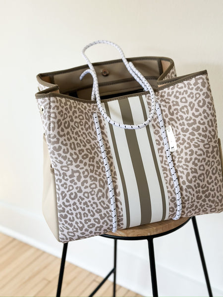 Leopard Neoprene Tote