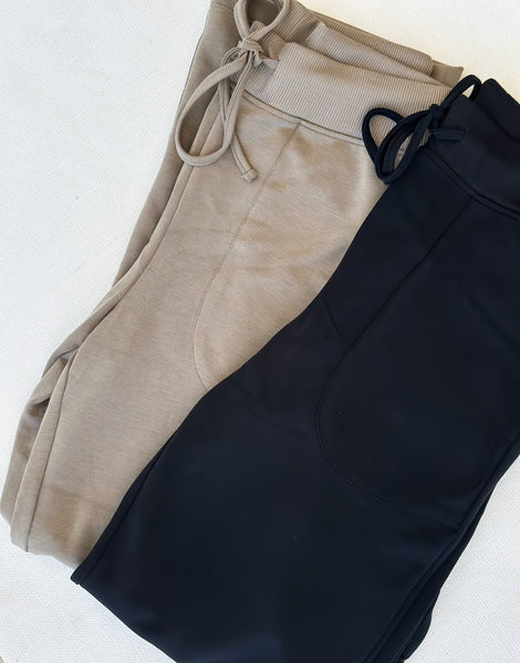 Summer Morning Pants [morning dove & black]