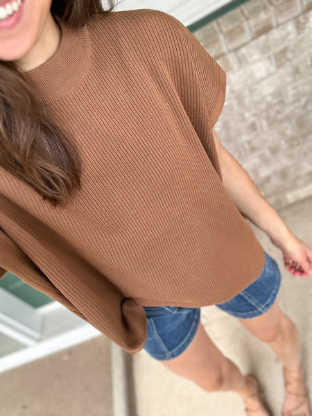 Abi Mock Neck Ribbed Tshirt [3 colors]