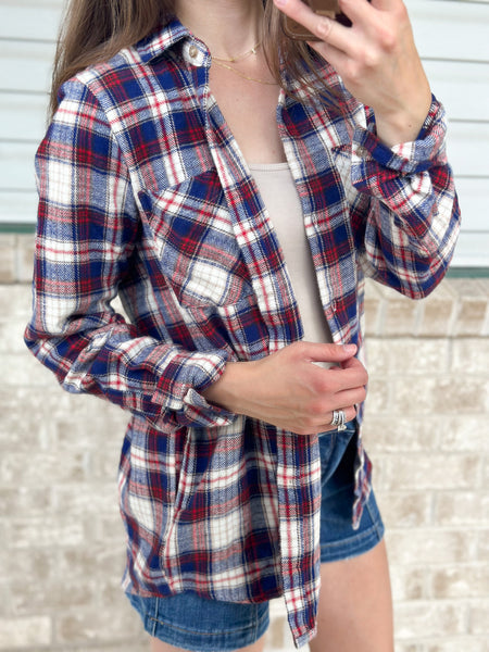 Red, White, Blue Flannel