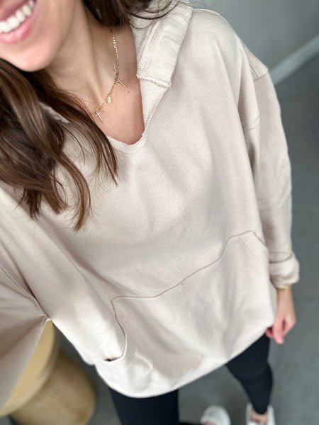 Riley Notch Neck Hoodie