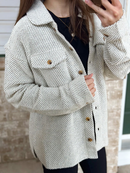 Tex Neutral Texture Shacket