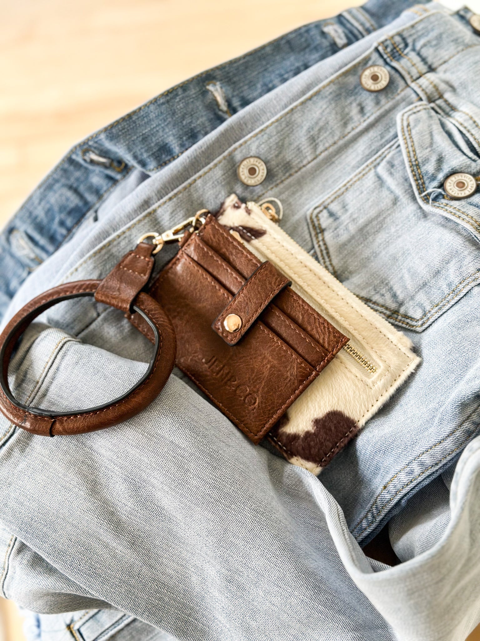 Cowhide Wristlet