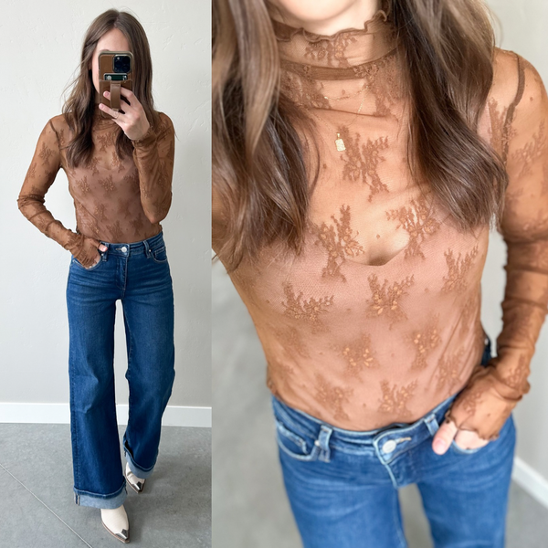 Lace Long Sleeves [camel, coffee, olive]