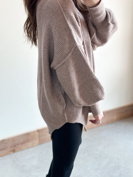 All Day Sweater [Latte, Burgundy, Evergreen]