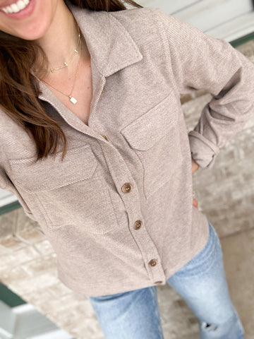 Maple Mini Shacket [taupe]