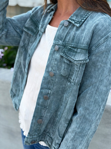 There is No Way that Is Denim Jacket [green]