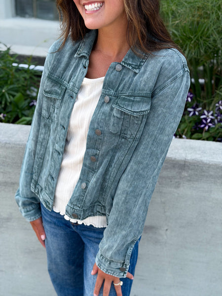 There is No Way that Is Denim Jacket [green]