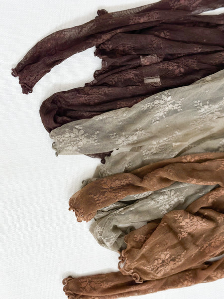 Lace Long Sleeves [camel, coffee, olive]