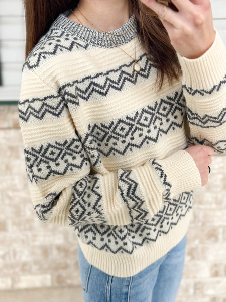 Winter Aztec Cozy Sweater