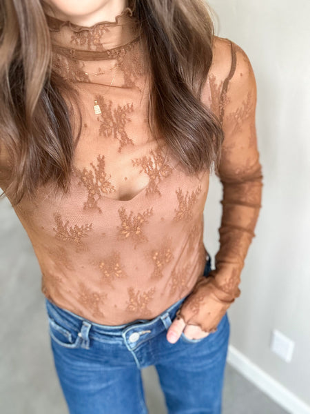 Lace Long Sleeves [camel, coffee, olive]