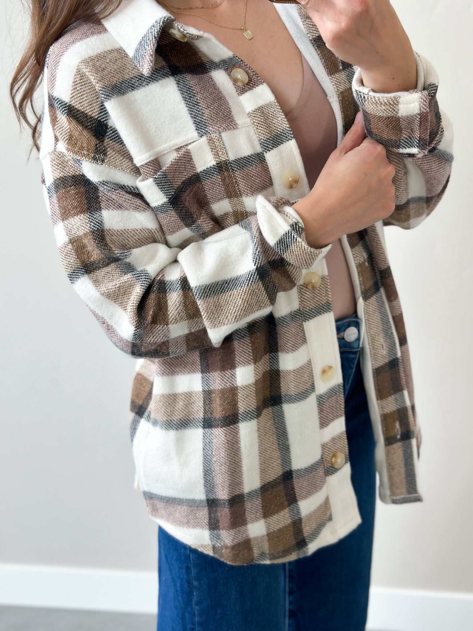 Gibs Plaid Shacket