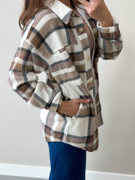 Gibs Plaid Shacket
